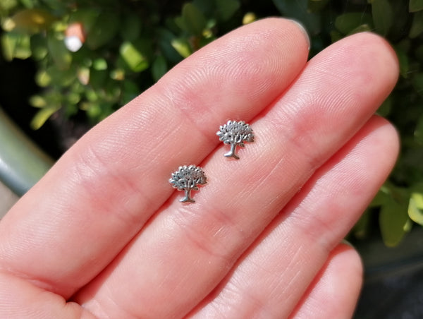 Tree of Life Sterling Silver Stud Earrings