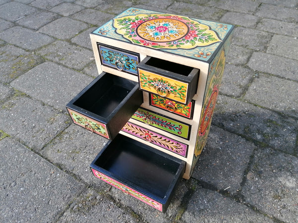 Hand Painted 7 Drawer Chest