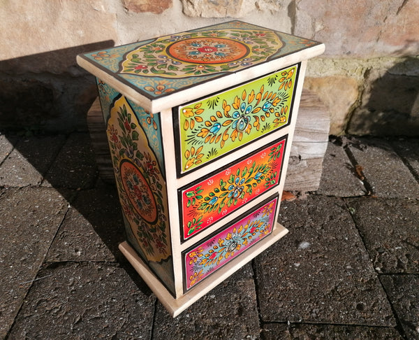 Hand Painted 3 Drawer Chest