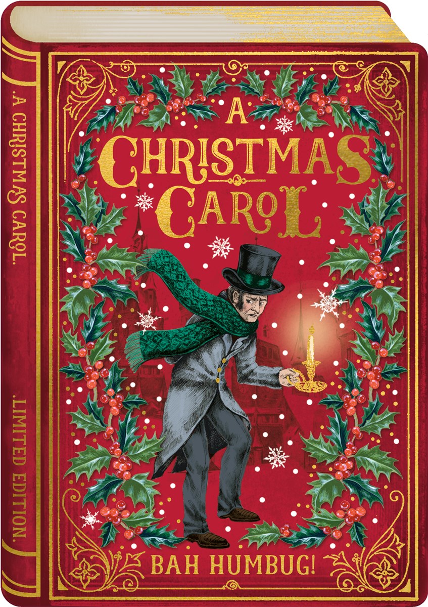 Christmas Carol Story Book Greetings Card