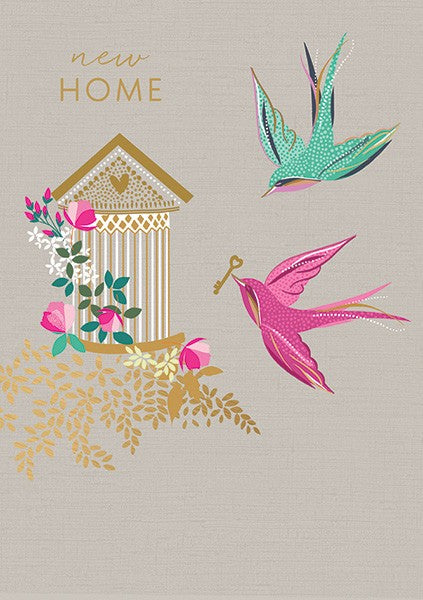 New Home Birds Greetings Card