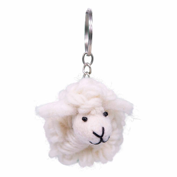 Felt Sheep Keyring