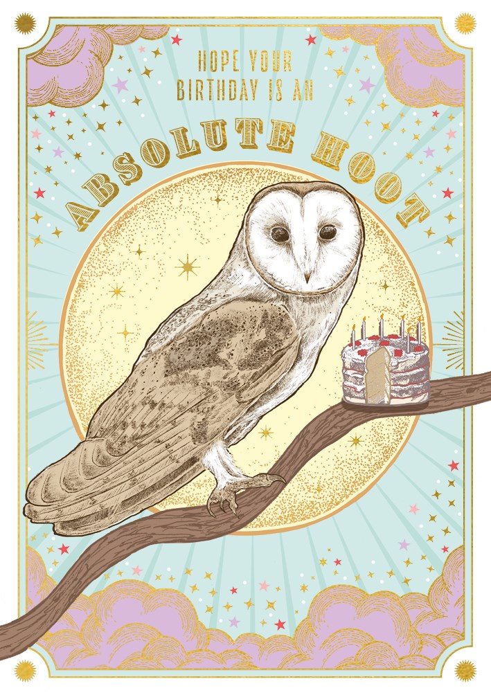 Absolute Hoot of a Birthday Greetings Card