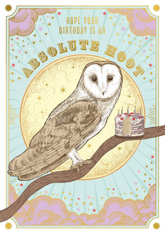 Absolute Hoot of a Birthday Greetings Card