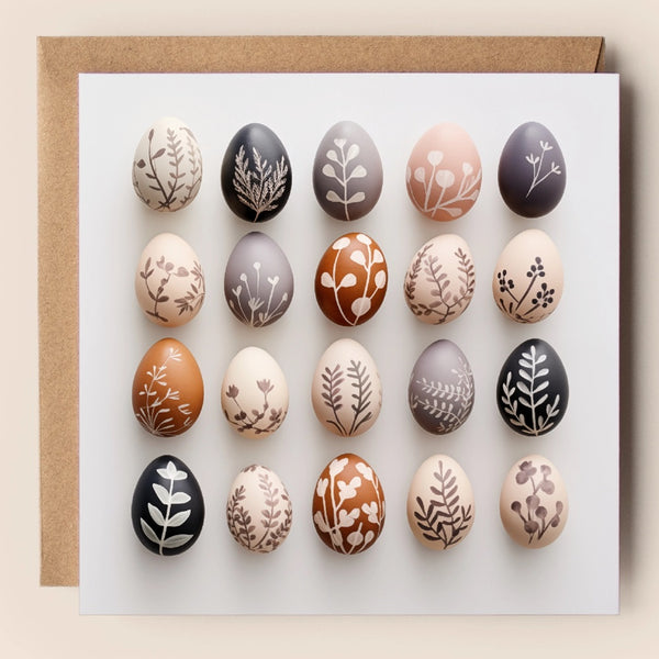 Sprig Painted Easter Egg Greetings Card GP20