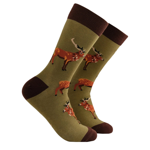 Stuck in a Rut Stag Bamboo Socks
