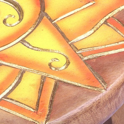 Sun Wooden Stool