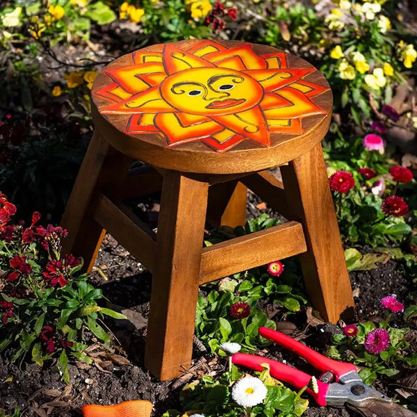 Sun Wooden Stool