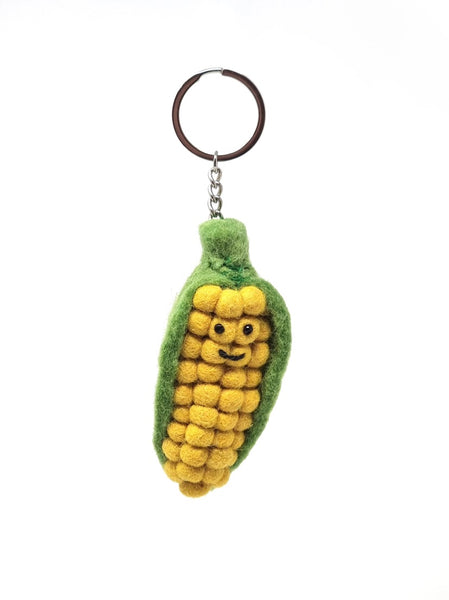 Sweetcorn Felt Keyring
