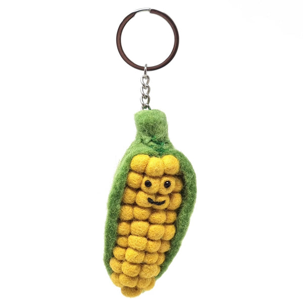 Sweetcorn Felt Keyring