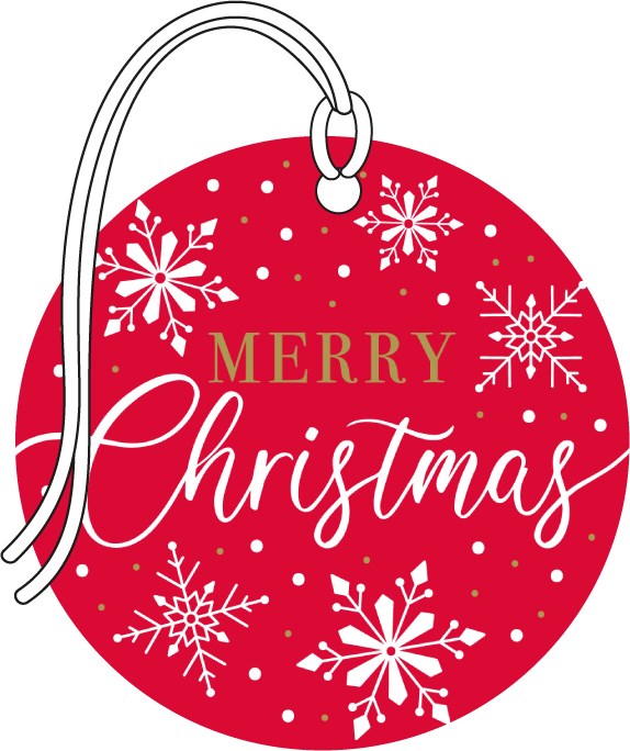 Merry Christmas Red Tags