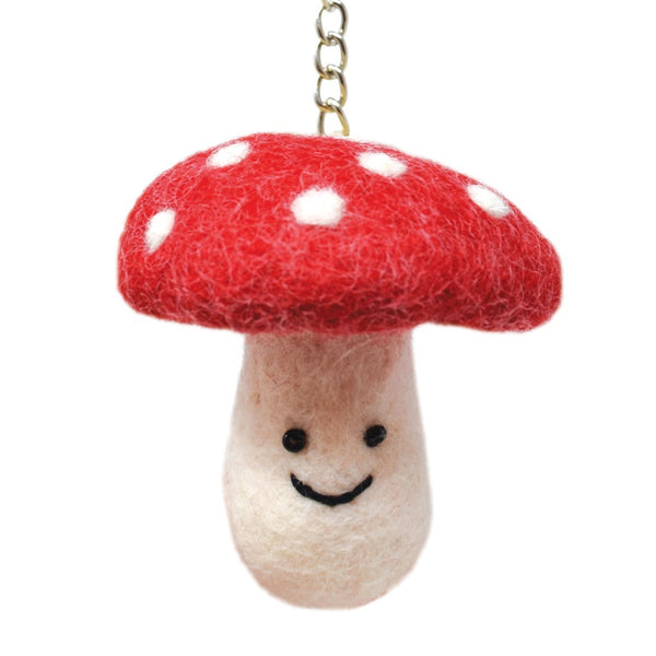 Toadstool Felt Keyring