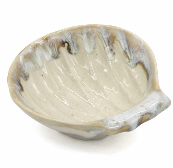 White Ceramic Shell Trinket Dish