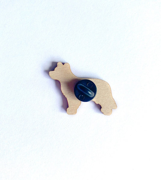 Border Collie Wooden Dog Pin
