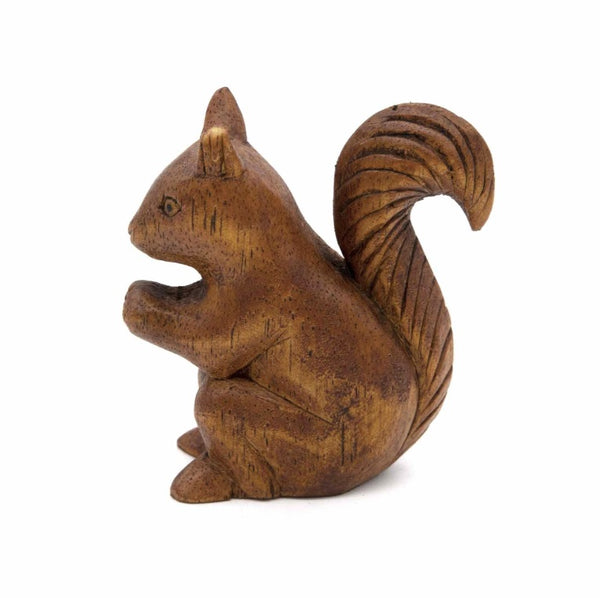 Hand Carved Wooden Squirrel