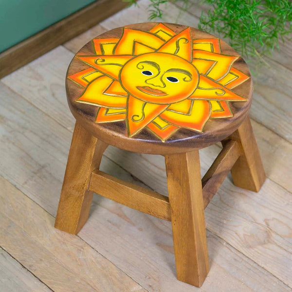 Sun Wooden Stool
