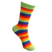 Medium Rainbow Striped Bamboo Socks, Uk Size 3-7, RSTM