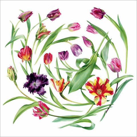 Floral Swirl Greetings Card
