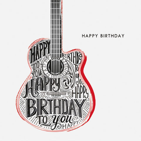 Happy Birthday Guitar Card