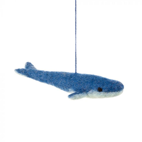 Big Blue Whale Felt Decoration