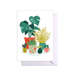 Pot Plants Greetings Card