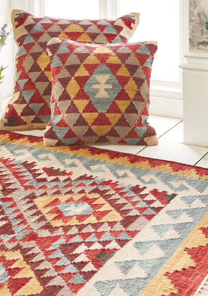 Large Khiva Kilim Handloom Indian Cushion