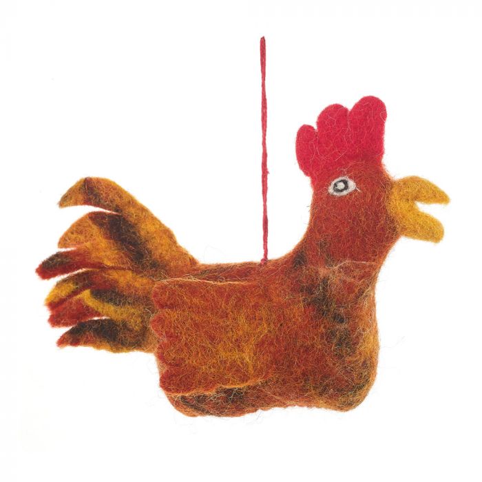 Cockerel Felt Decoration