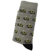 Medium Grey Elephant Bamboo Socks, Uk Size 3-7, Fair Trade, Code GEM