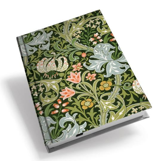 William Morris Golden Lily Hardback Lined Journal Available in A5 and A6