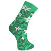 Large Green Vibes Bamboo Socks, Uk Size 7-11, Fair Trade, Code GVL