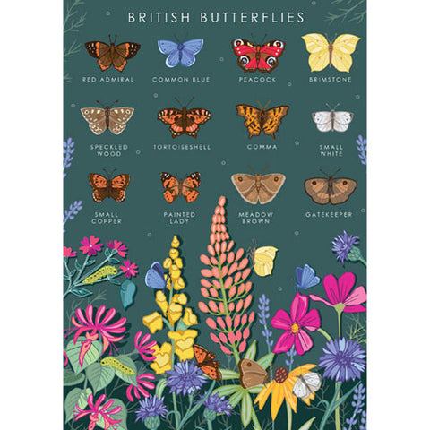 British Butterflies Greeting Card