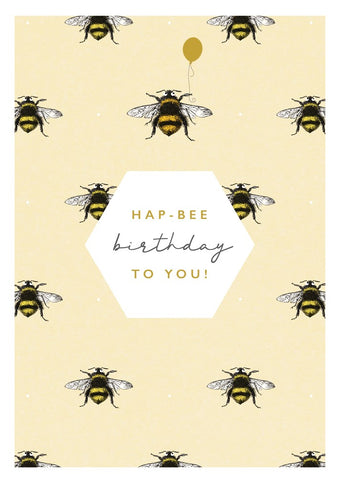 Hap-Bee Birthday Greetings Card
