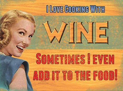 I Love Cooking With Wine Magnet