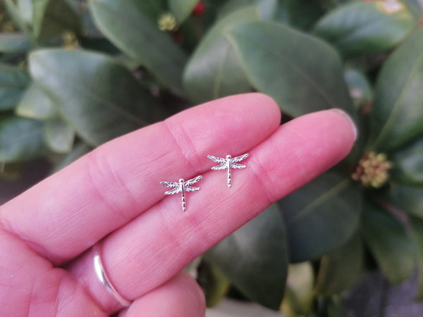 Dragonfly Sterling Silver Stud Earrings
