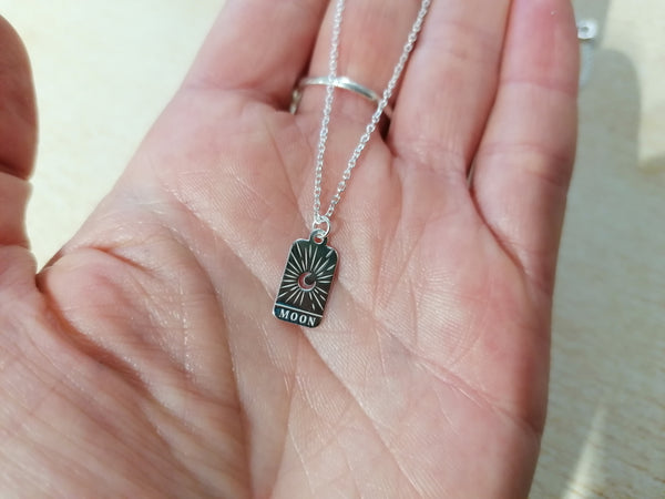Tiny Moon Silver Pendant