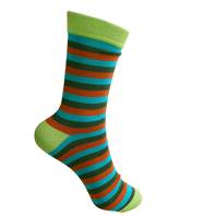 Medium Striped Bamboo Socks, Uk Size 3-7, Fair Trade, Code STM
