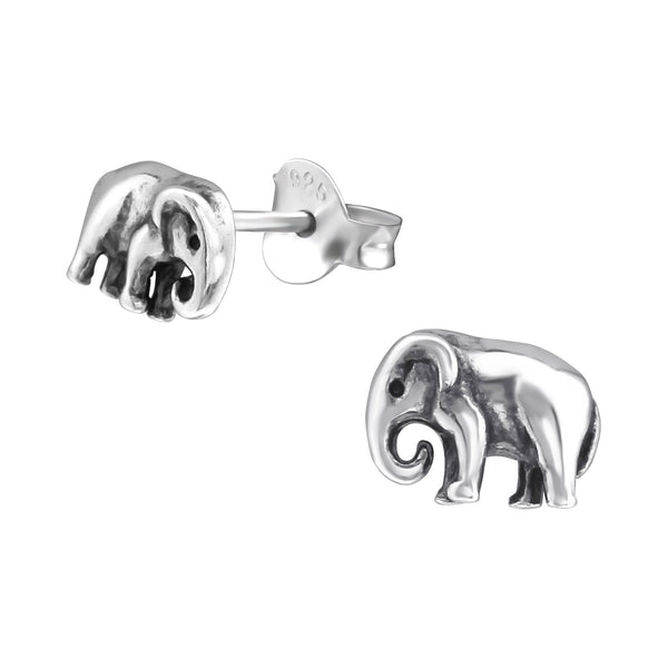 Elephant Sterling Silver Stud Earrings