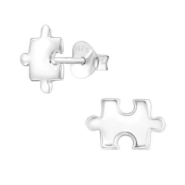 Jigsaw Sterling Silver Stud Earrings
