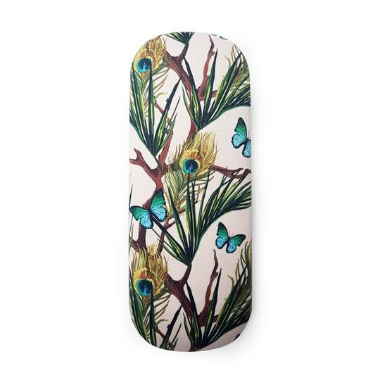 Peacocks and Butterflies Glasses Case and Lens Cloth