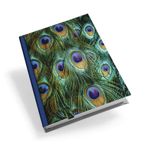 Peacock Feathers Hardback Lined Journal Available in A5 and A6