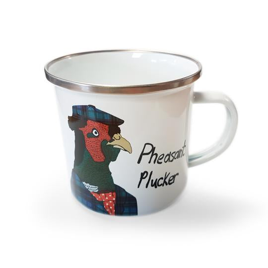 Pheasant Plucker Enamel Mug