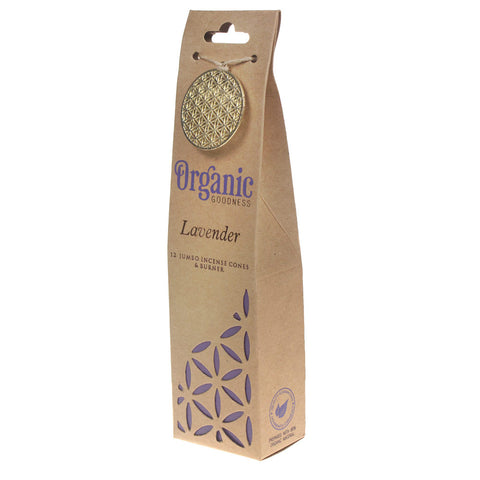 Lavender Jumbo Organic Incense Cones