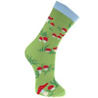 Medium Toadstool Bamboo Socks, Uk Size 3-7, Fair Trade, Code TOM