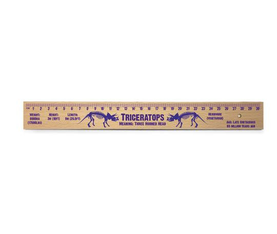 Triceratops Wooden Ruler
