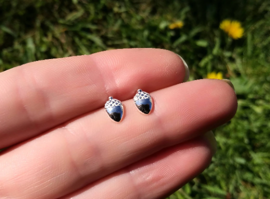 Acorn Sterling Silver Stud Earrings