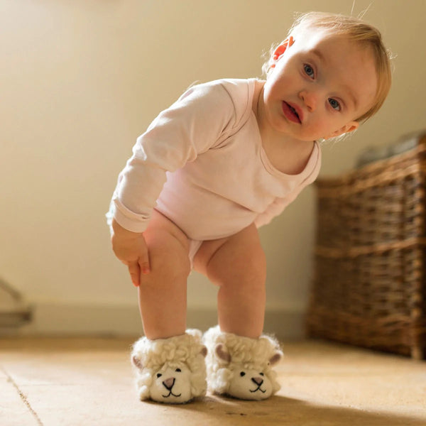 Kids' Shirley Sheep Felt Slippers