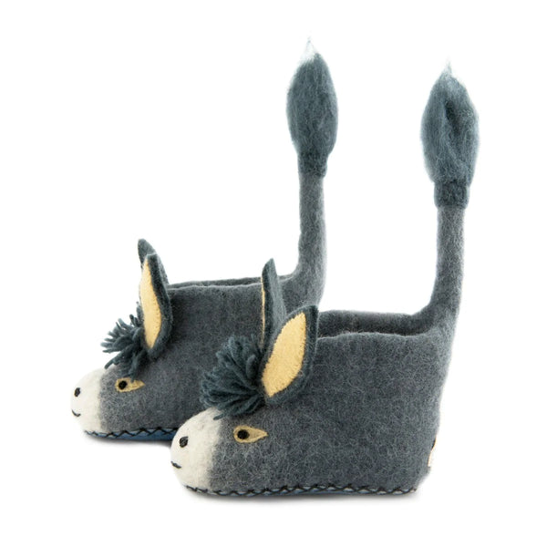 Kids' Darci Donkey Felt Slippers