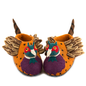 Adult Freddie the Pheasant Felt Slippers