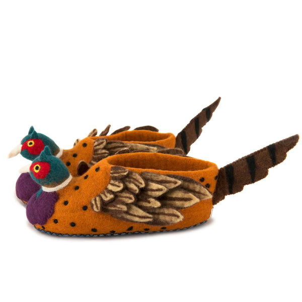 Adult Freddie the Pheasant Felt Slippers