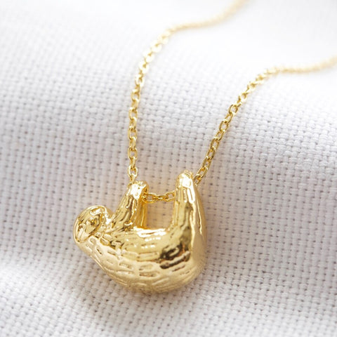 Gold Sloth Necklace